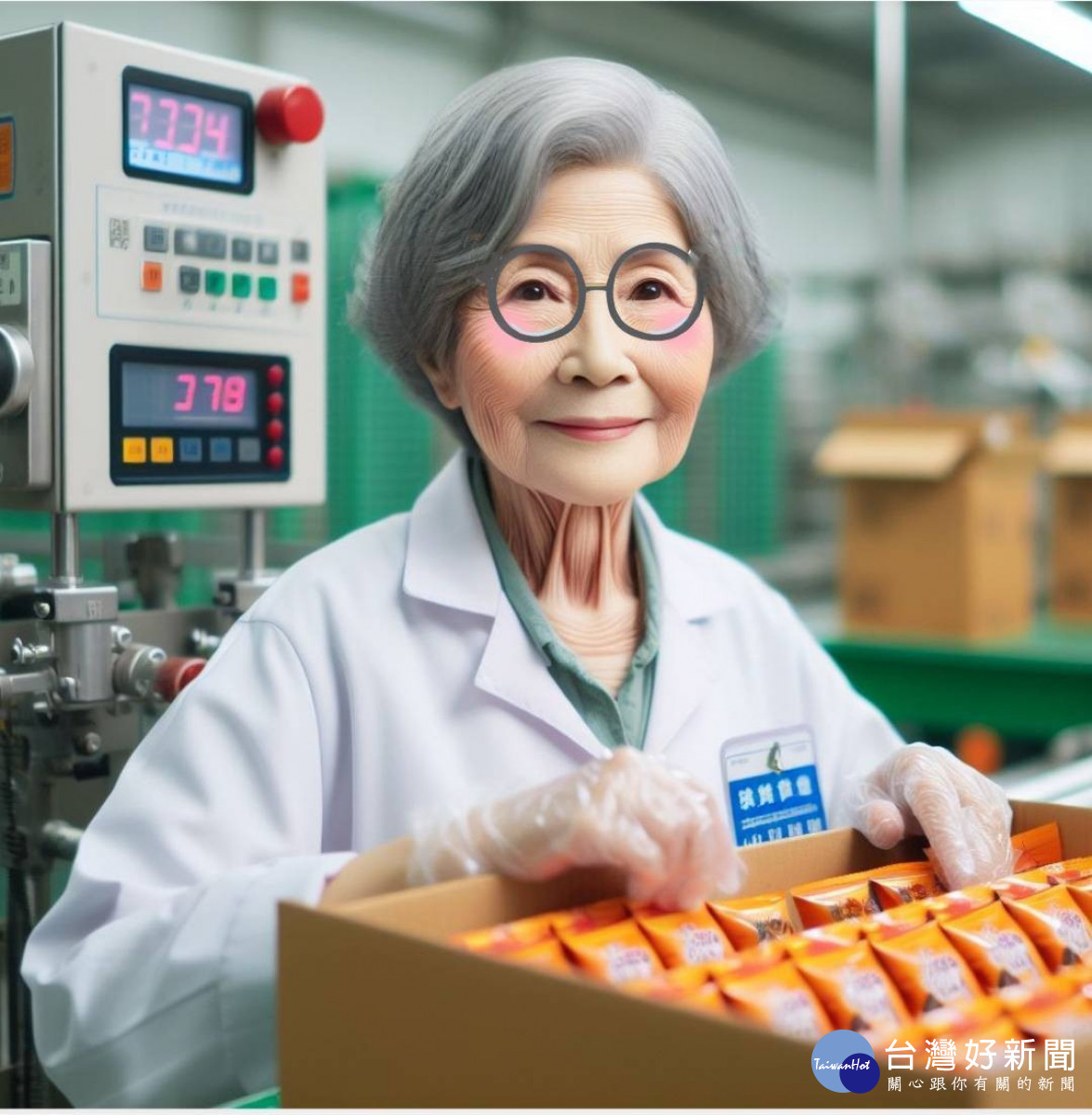 王阿嬤轉職包裝工作勝任愉快。圖／中彰投分署各就業中心