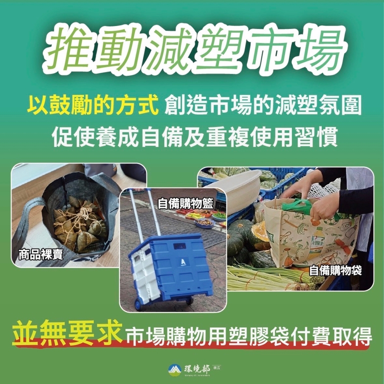 環境部推動減塑市場，以鼓勵方式創造市場減塑氛圍（圖：環境部循環署）