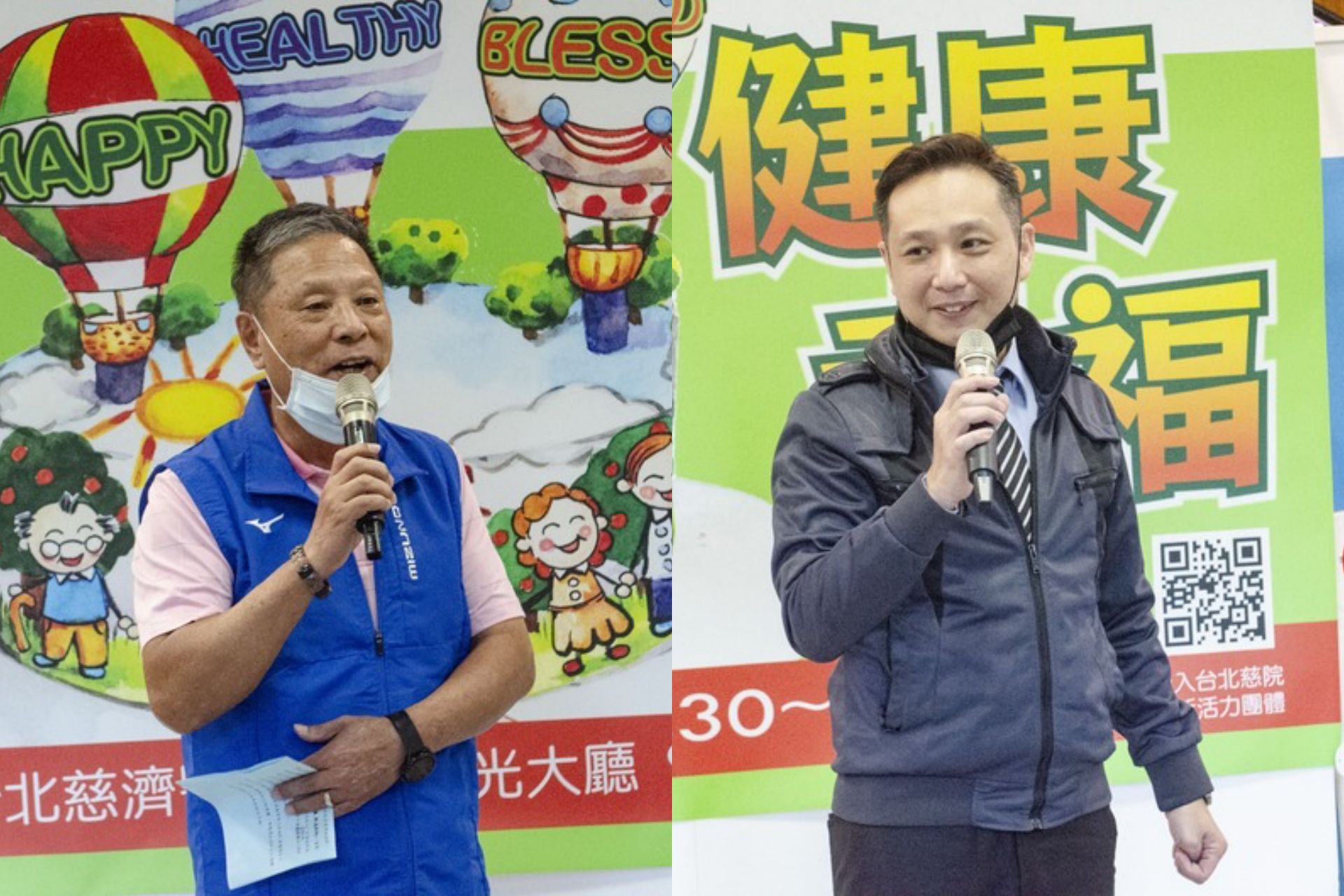 闕先生(左)與孔先生(右)分享戒菸經歷。