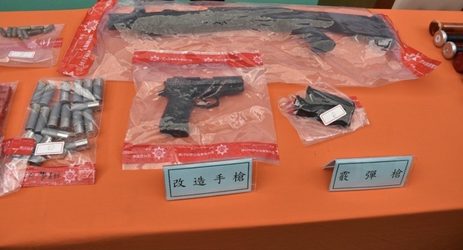 明仁會插旗雲林 檢警掃蕩逮31人起獲長短槍與大麻1公斤 257 cnews204240529a09