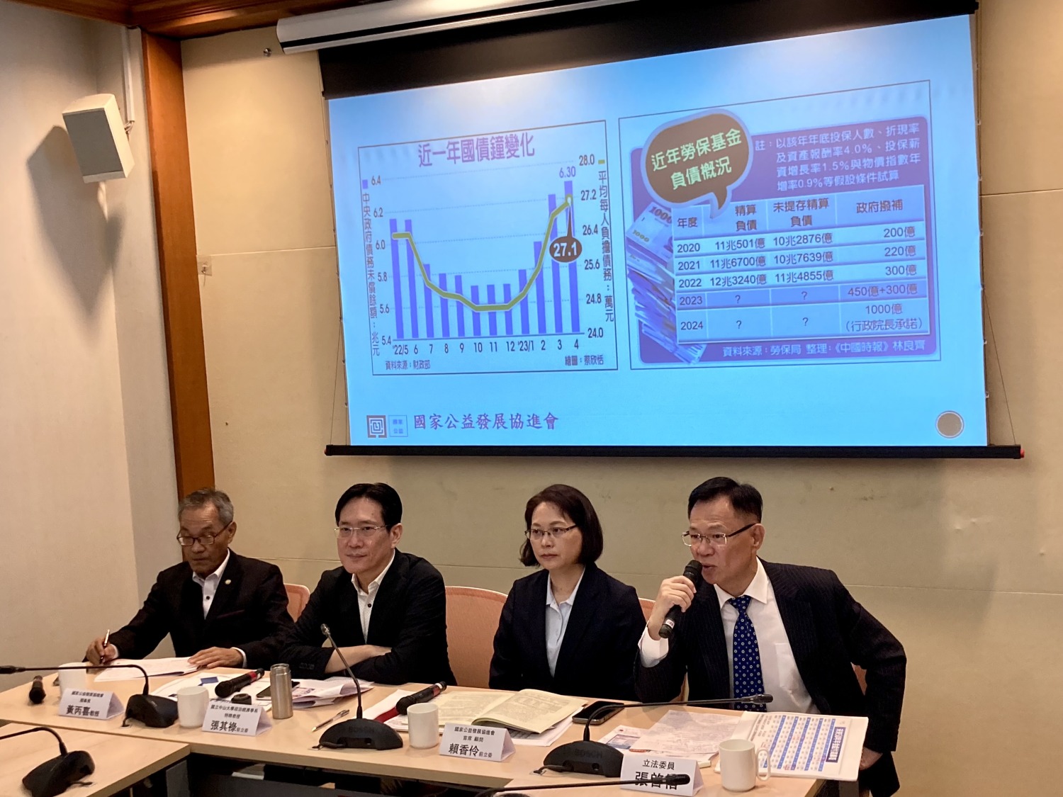 (左起)國家公益發展協進會理事長黃丙喜、前立委張其祿、國家公益發展協進會理首席顧問賴香伶、民眾黨立委張啓楷。(圖/張啟楷國會辦公室提供)