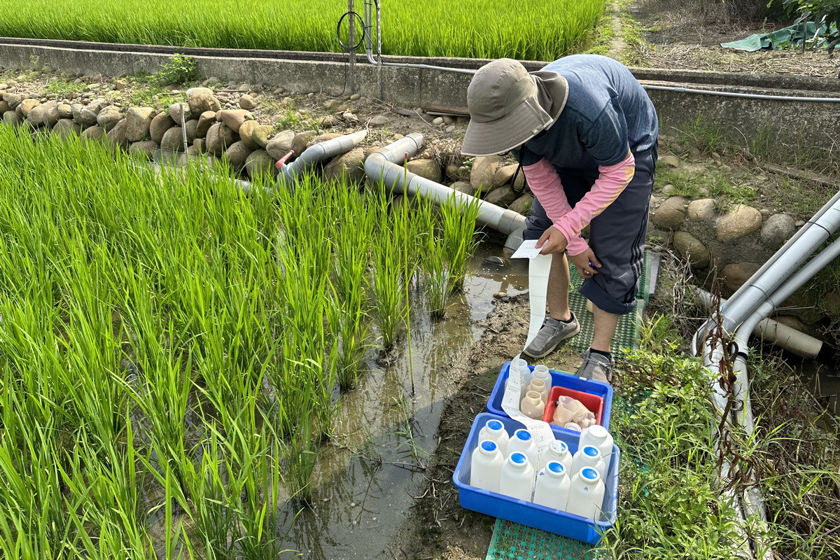 桃園市政府水務局推廣放流水農灌三省二減,供灌田區定期進行水質監測。