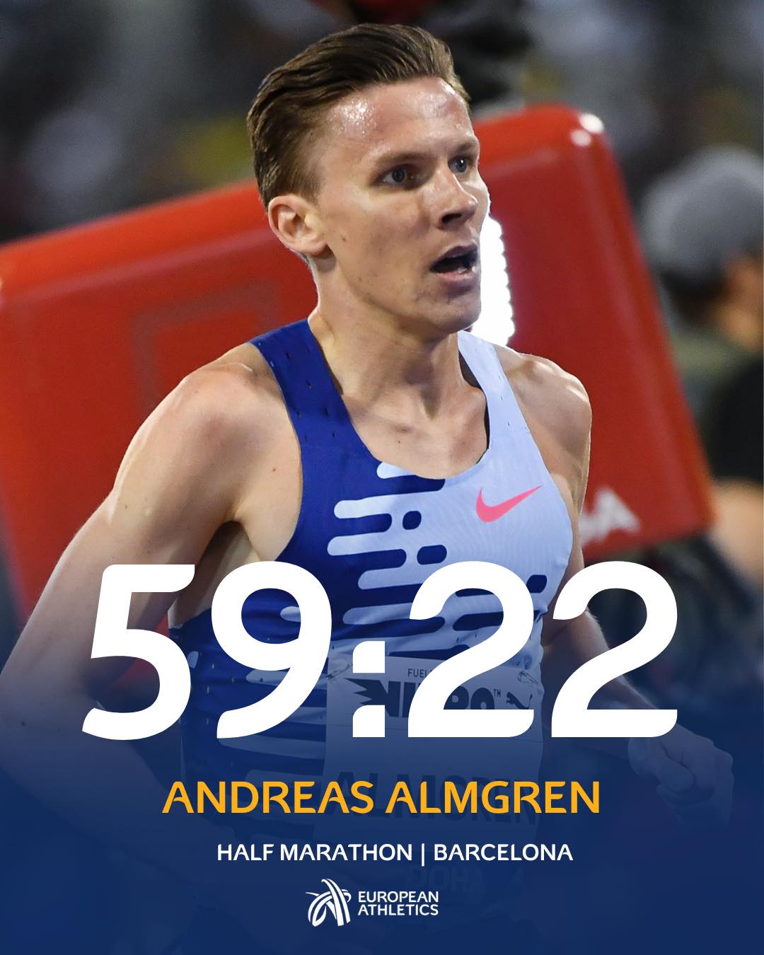 (初半馬 圖片來自European Athletics)