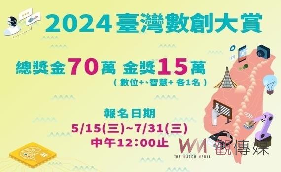 創新大進擊!園管局:產官學合作《2024臺灣數創大賞》 總獎金70萬元 等你來挑戰