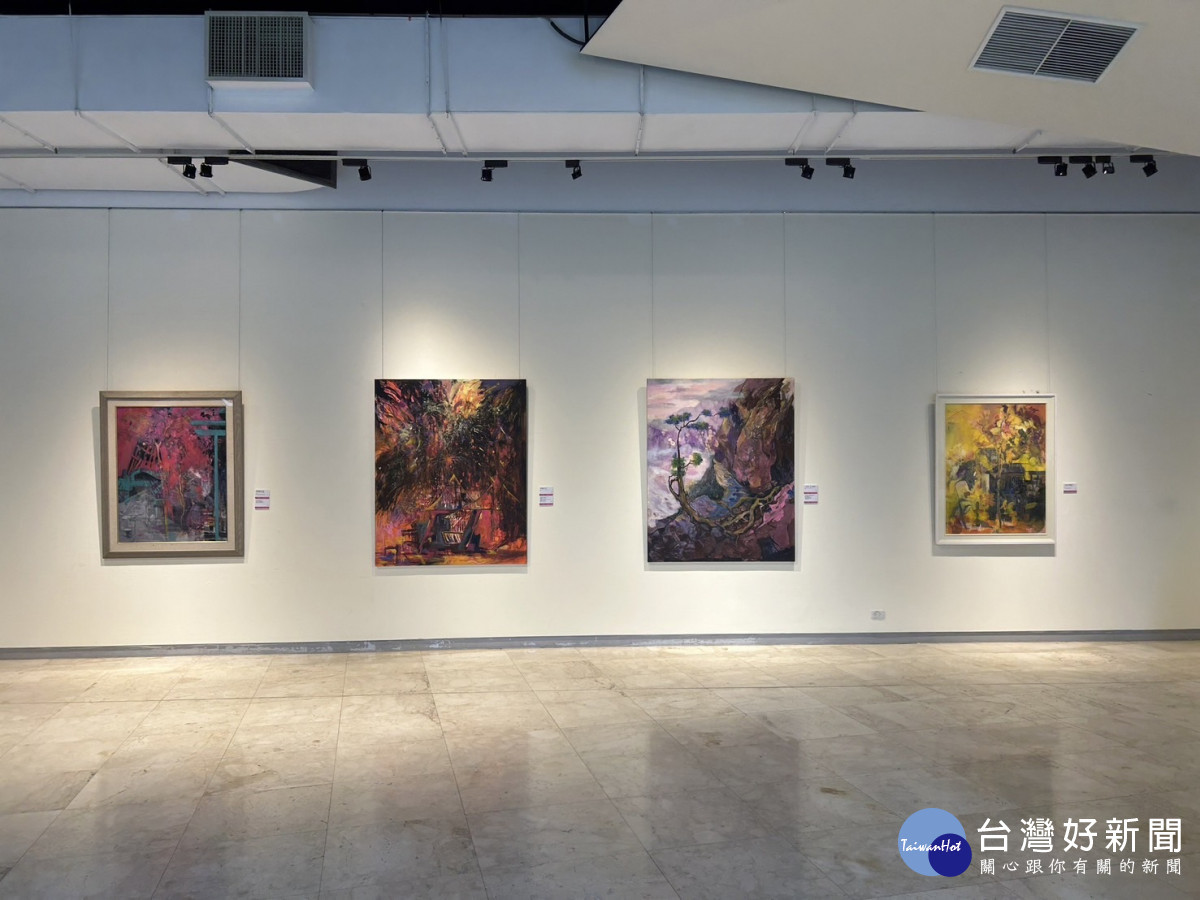 林純珠油畫創作「不忘初衷,游藝漫情」即日起展出。圖/記者鄧富珍攝