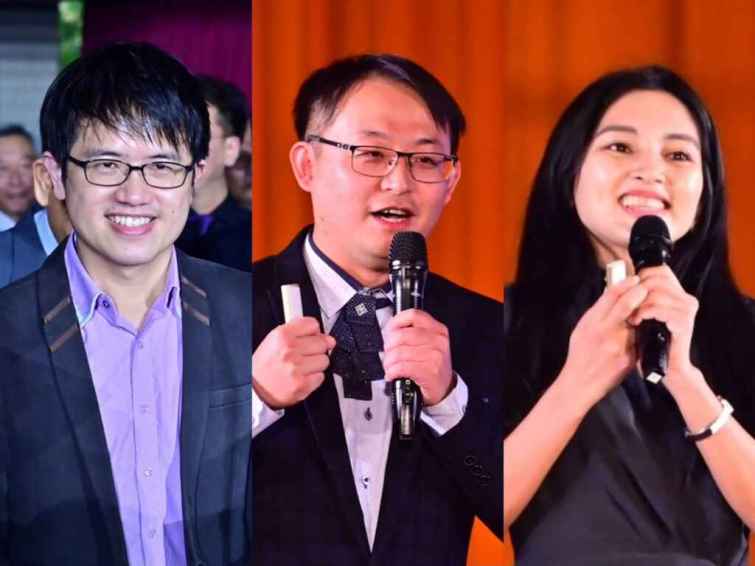 ▲明道中學邀請傑出校友回母校鼓勵學弟妹，高中部邀請明道班聯會首屆創會會長洪暐傑醫師，國中部邀請SUPER教師獎賴嘉宏助理教授，技高部則邀請葉雅庭設計師。（明道中學提供 ）
