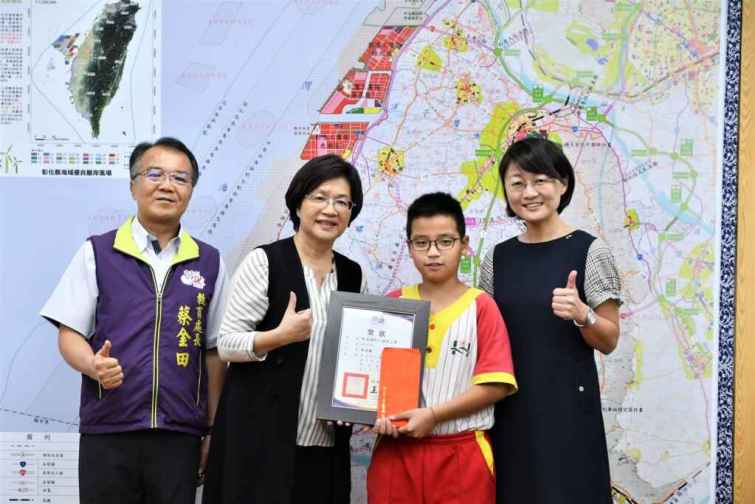 ▲和仁國小林長勳同學則表示，透過閱讀不僅可以解決生活上的問題，還能提高自己的閱讀動力。（彰化縣政府提供）