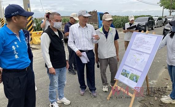 會勘臺西鄉與褒忠鄉農水路建設 立委丁學忠與張嘉郡爭取經費到位