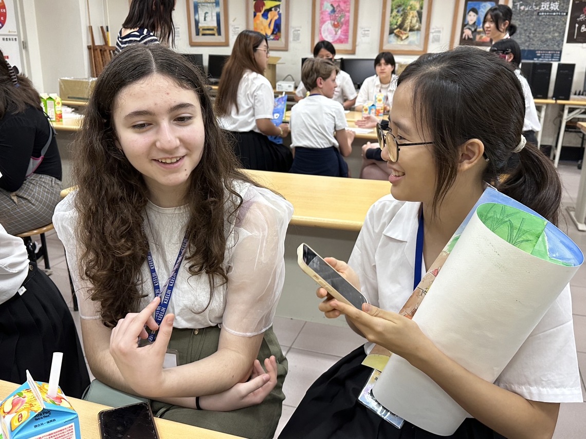 漾新聞|高雄女中與法國里昂國際學校學生「藝術柯南」課說家族的故事