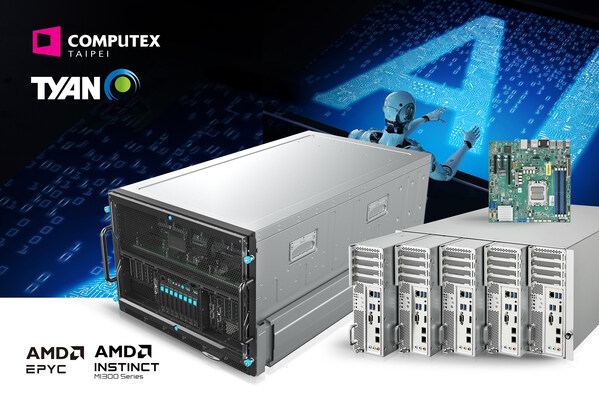 TYAN亮相 COMPUTEX 2024,揭示針對資料中心計算性能與大規模 AI / 高性能計算基礎架構優化的 AMD EPYC 伺服器平台