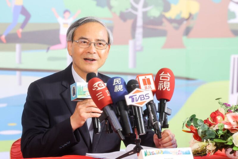 記者聯訪:財政部阮清華次長說明本次賽事活動特色。