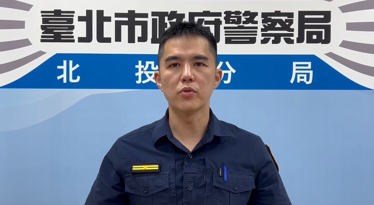 北投分局光明所長蔡宗銘說明。(記者薛秀蓮翻攝)