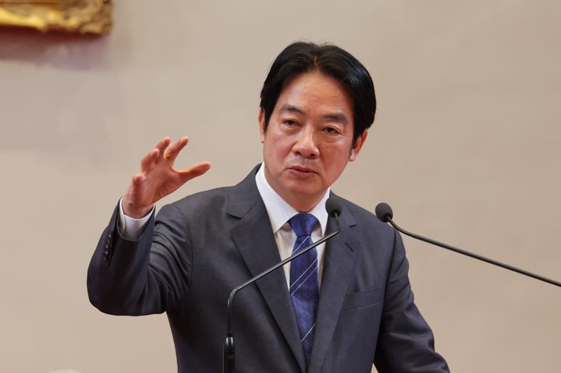 台灣民意基金會18日公布最新民調，48.2%支持總統賴清德處理國家大政方式。中央社