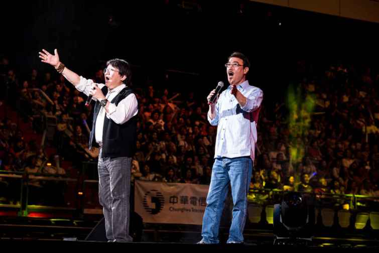 ▲情人節聽民歌『民歌五十』演出歌手-趙樹海、王夢麟。（中華音樂人交流協會提供）