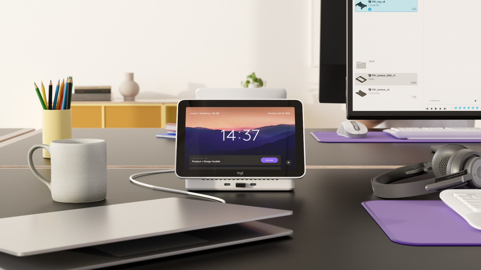 【圖三】LOGI DOCK FLEX 個人辦公桌預定方案，專為共享辦公空間設計，讓使用者能事先預訂個人辦公桌，便於企業管理和優化辦公場域使用率。