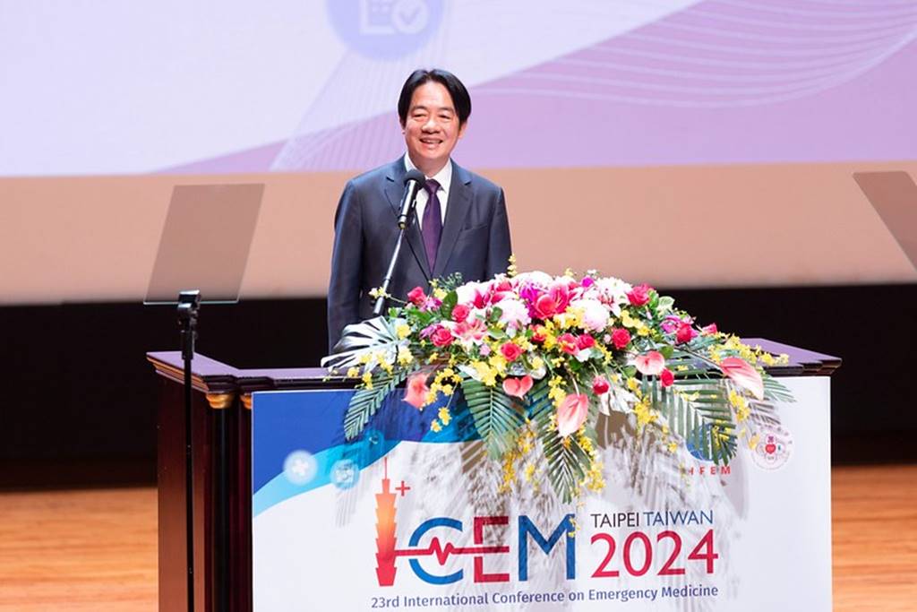 ▲賴清德總統出席「第23屆國際急診醫學會議」(ICEM 2024)開幕典禮,新政府的目標就是打造「健康臺灣」,持續強化臺灣的醫療衛生實力,增進全民健康,也能造福全世界。(總統府提供)