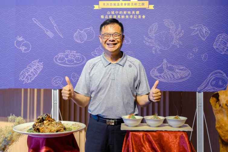 ▲黑鮪魚季來臨！木沐悠嵐溫泉會館吃黑鮪魚不用到東港。（記者張玉泰攝）