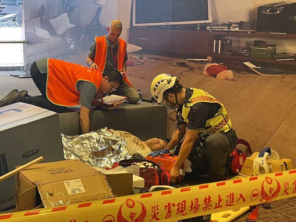 ▲2024台灣首次舉辦國際救護競賽,全球各地緊急醫療領域菁英參與。(台中消防局提供)