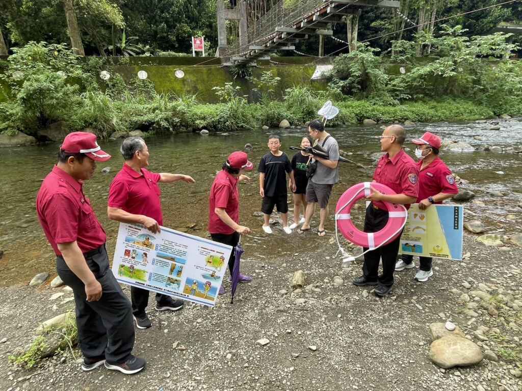 ▲新竹縣政府為確保民眾戲水安全,啟動多項防護措施,由各水域主管機關強化所轄水域安全管理工作。(新竹縣政府提供)