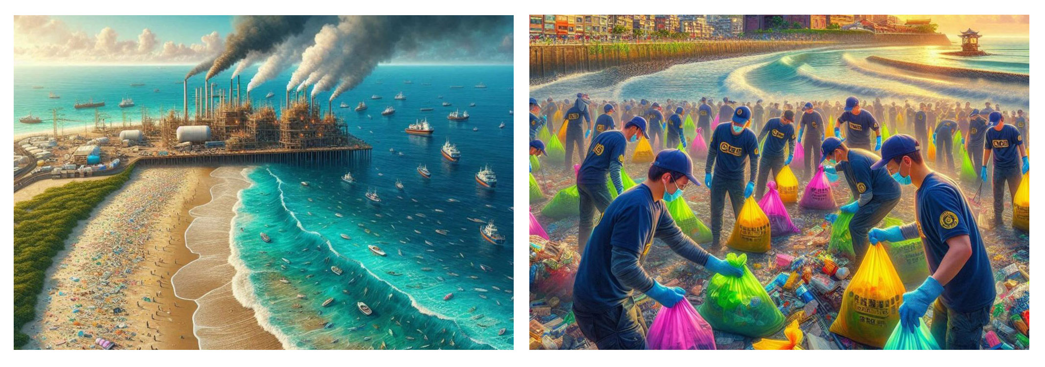 ▲大葉大學資管系作品「逆襲拯救海洋大作戰」獲AI明信片第一名。（記者張溎壕攝）