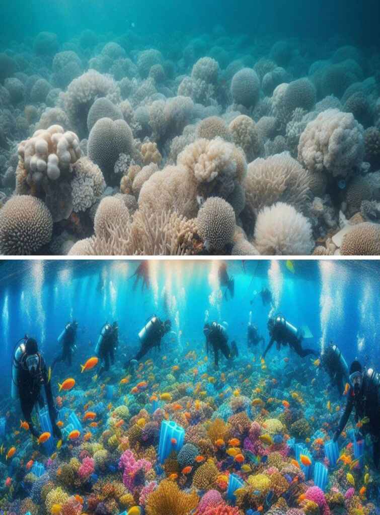 ▲大葉大學資管系作品「重生之海」獲AI明信片第三名。（大葉大學提供）