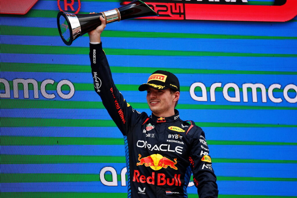 Red Bull 車隊荷蘭籍車手 Max Verstappen 駕駛 RB20 於F1 西班牙大獎賽拿下本賽季第七勝。 (Red Bull 提供)