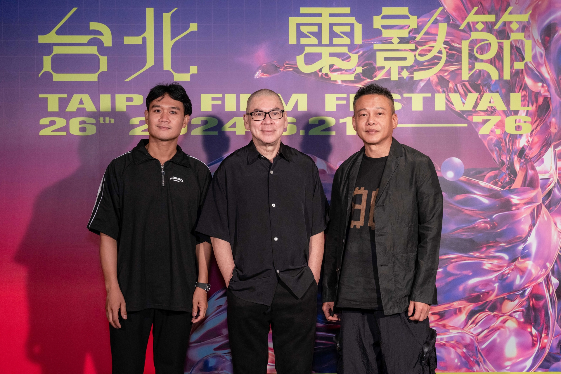 導演蔡明亮(中)攜手演員李康生(右)與亞儂.弘尚希出席映後座談,與觀眾們暢聊創作理念與拍攝趣事。圖/台北電影節提供