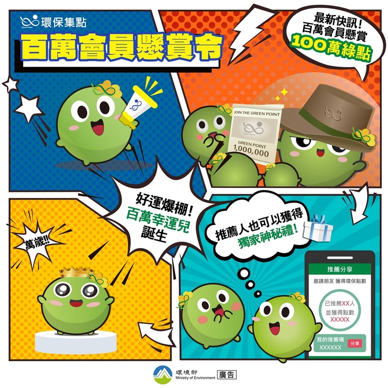 環保集點送百萬綠點（圖：環境部綜合規劃司）