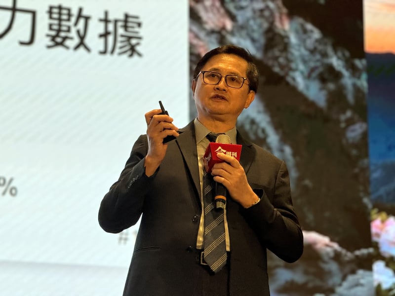 和碩董事長童子賢27日出席今周刊「台灣大未來國際高峰會」談及能源議題,主張30%綠電、30%核電和40%火力發電。中央社