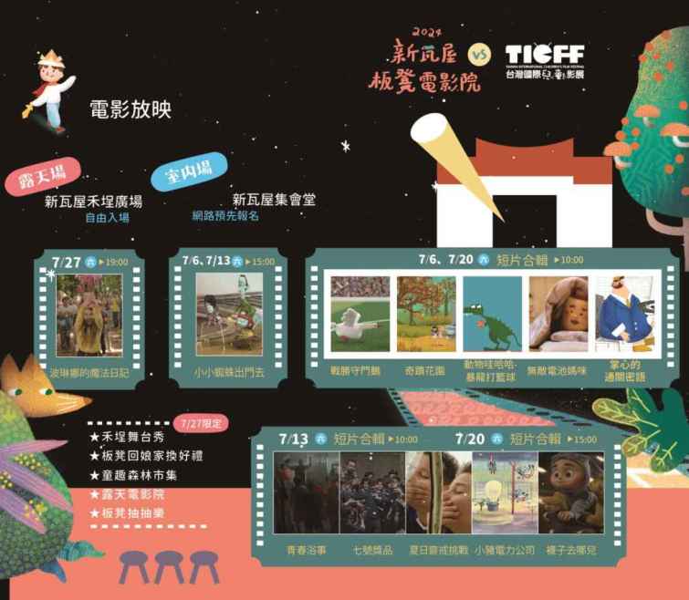 ▲新瓦屋板凳電影院活動從7月6日至7月27日，連續四個週六，週週皆有精彩活動。（新竹縣政府提供）