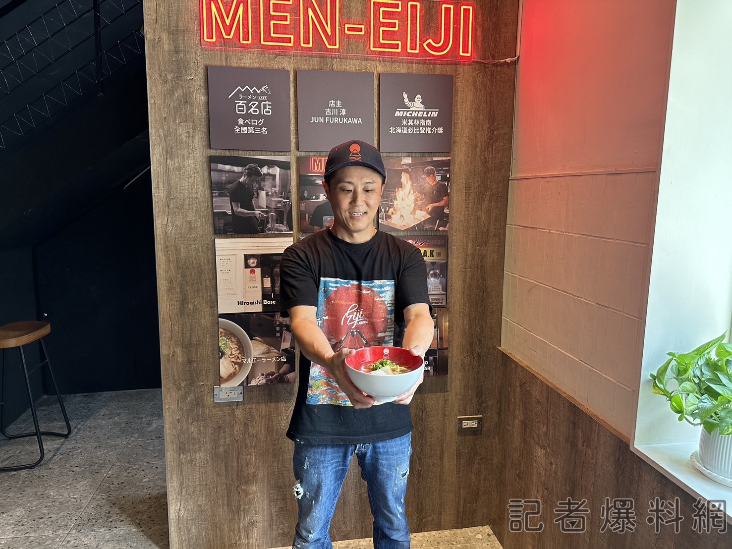 北海道MEN-EIJI拉麵創辦人古川淳快閃台中, 2天售罄300碗豚骨醬油手切麵138