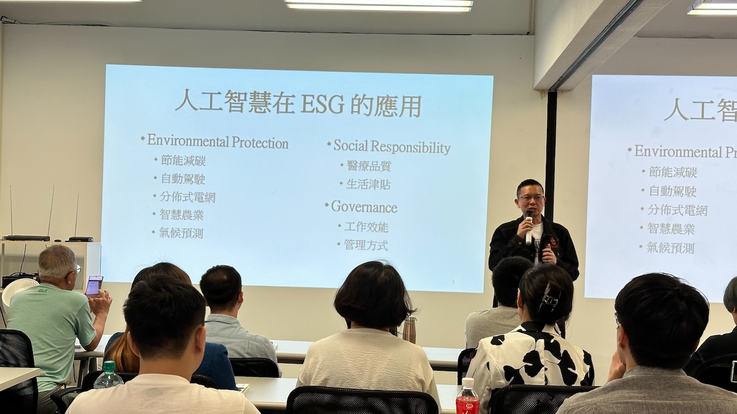 ▲ 前立委孫大千受聯盟邀請分享AI在ESG的應用