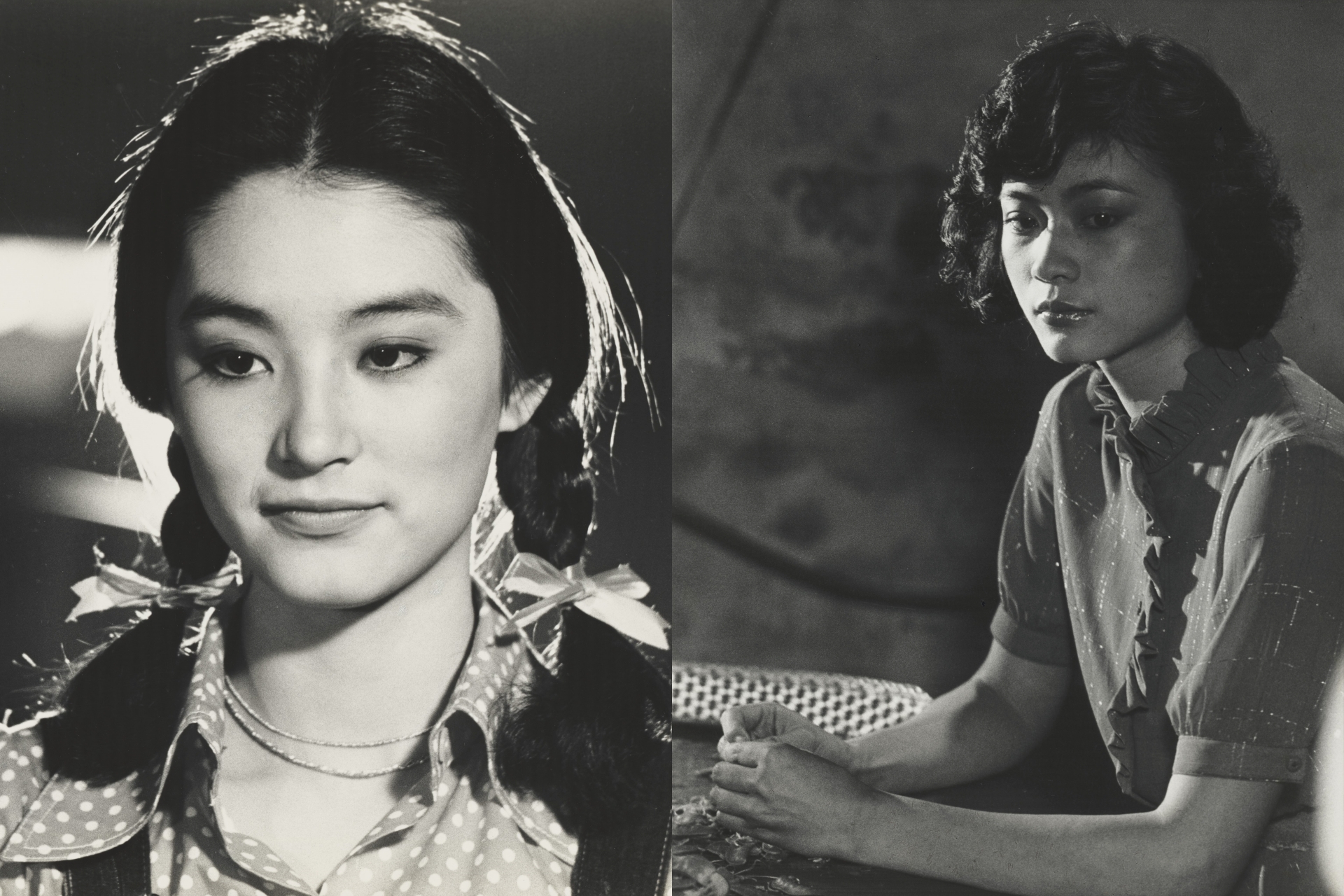 謝震隆〈明天20歲-林青霞〉1976(左)、〈看海的日子-陸小芬〉1983(右)。圖/國家攝影文化中心提供