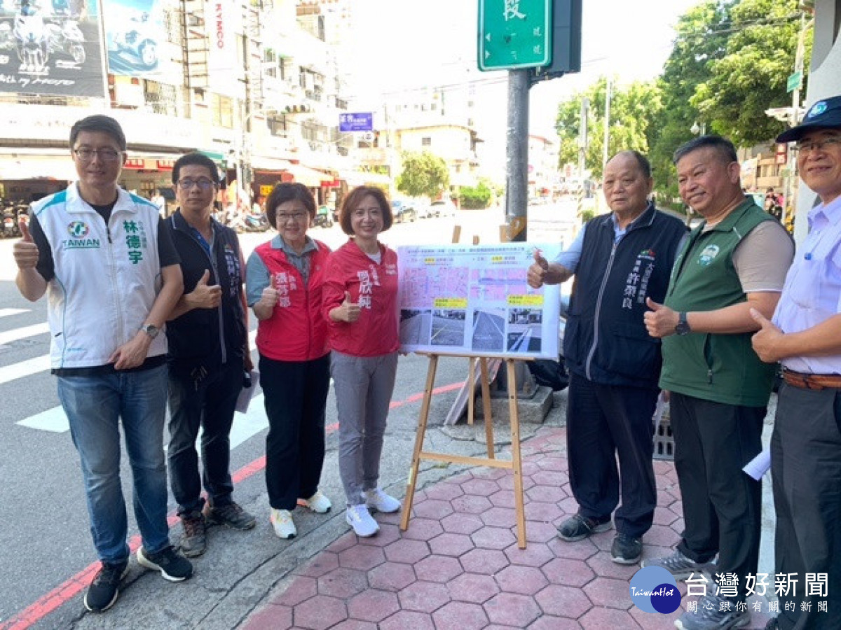 會勘大里道路工程。林重鎣