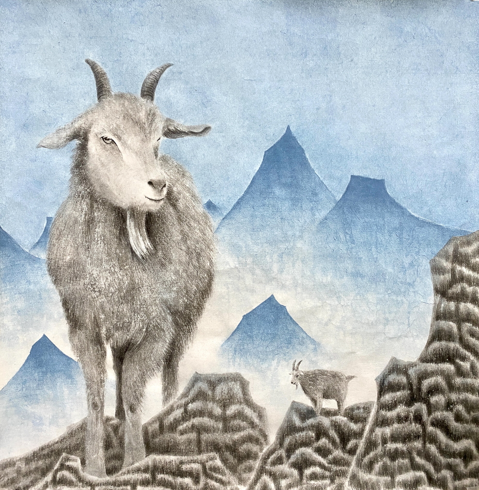 ▲黃莉倫  創作中常見「山」、「石」、「動物」等自然的物象和物性作為重要的創作元素。（圖/新思惟人文空間提供）