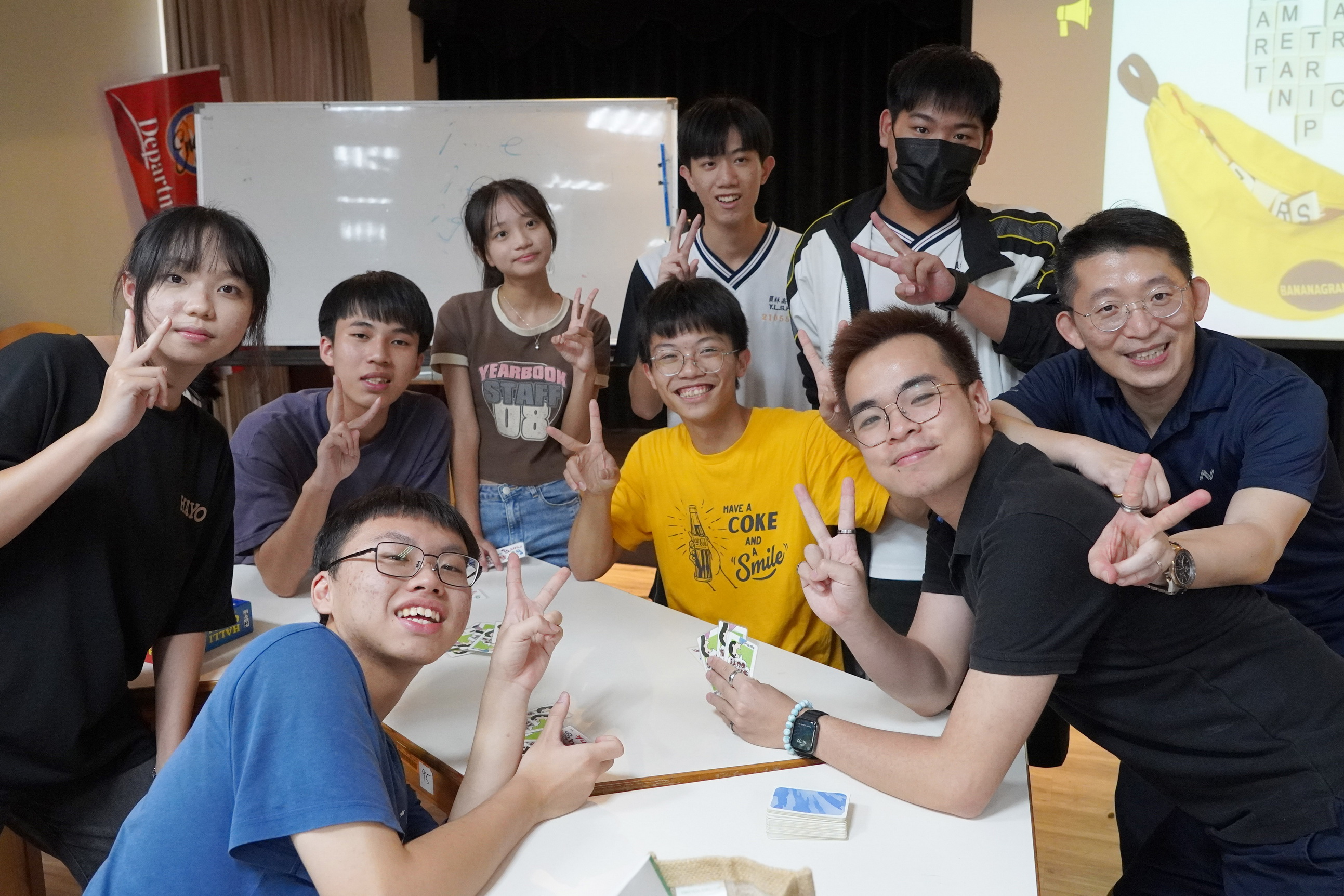 ▲大葉大學英語系為員林高中學生規劃有趣的暑期英語營。（記者張溎壕攝）