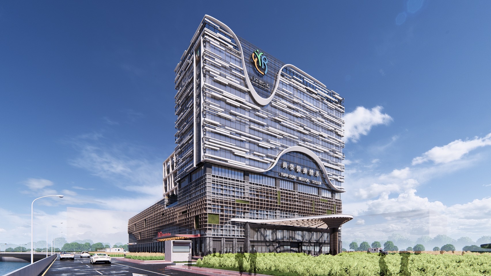 ▲員榮醫療體系員榮總醫院新建工程舉行動工儀式，將打造一個有溫度、有人情味，且兼具智慧醫療與綠建築的森林花園醫院。（記者張溎壕攝）