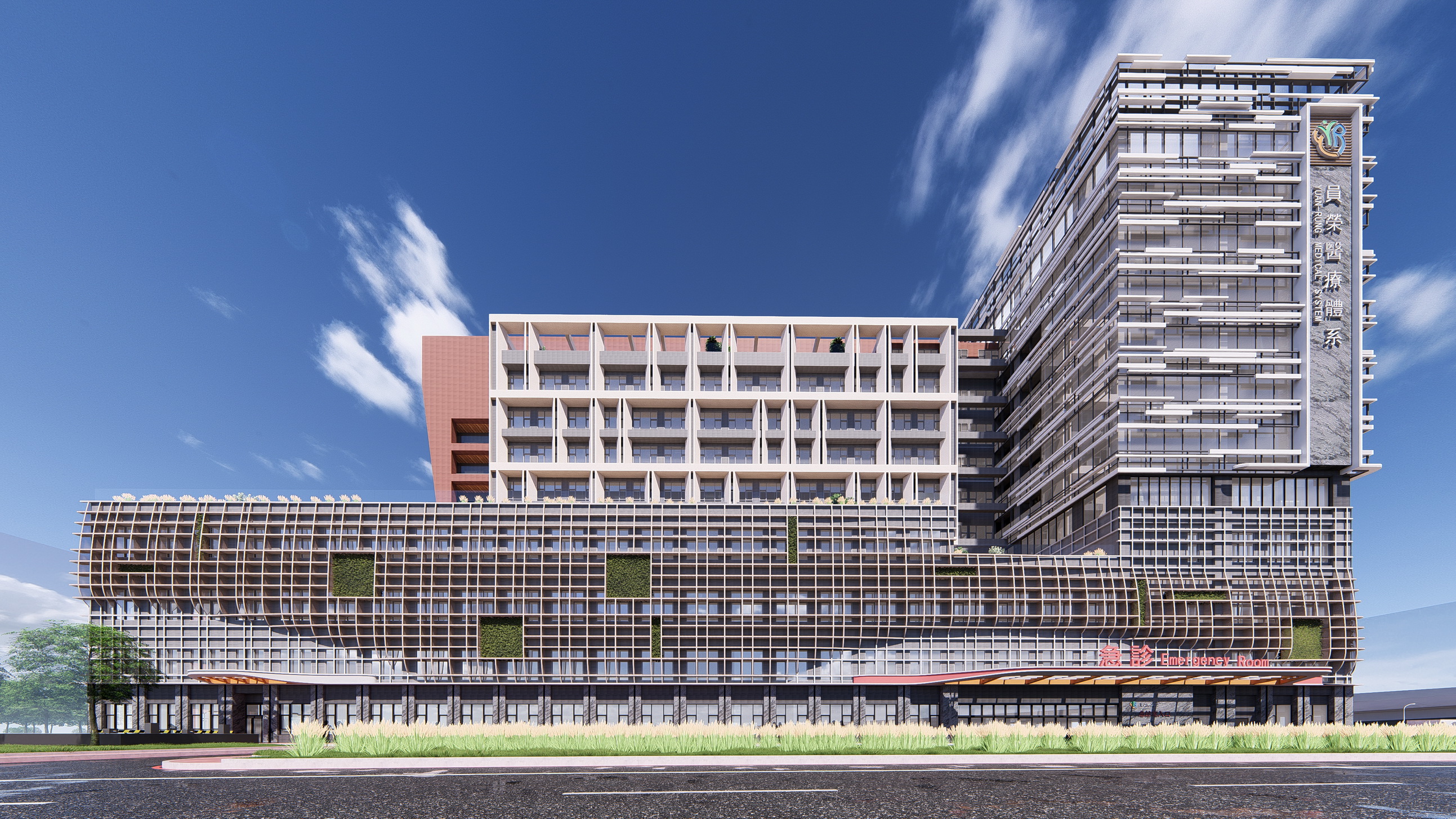 ▲員榮醫療體系員榮總醫院新建工程舉行動工儀式，將打造一個有溫度、有人情味，且兼具智慧醫療與綠建築的森林花園醫院。（記者張溎壕攝）