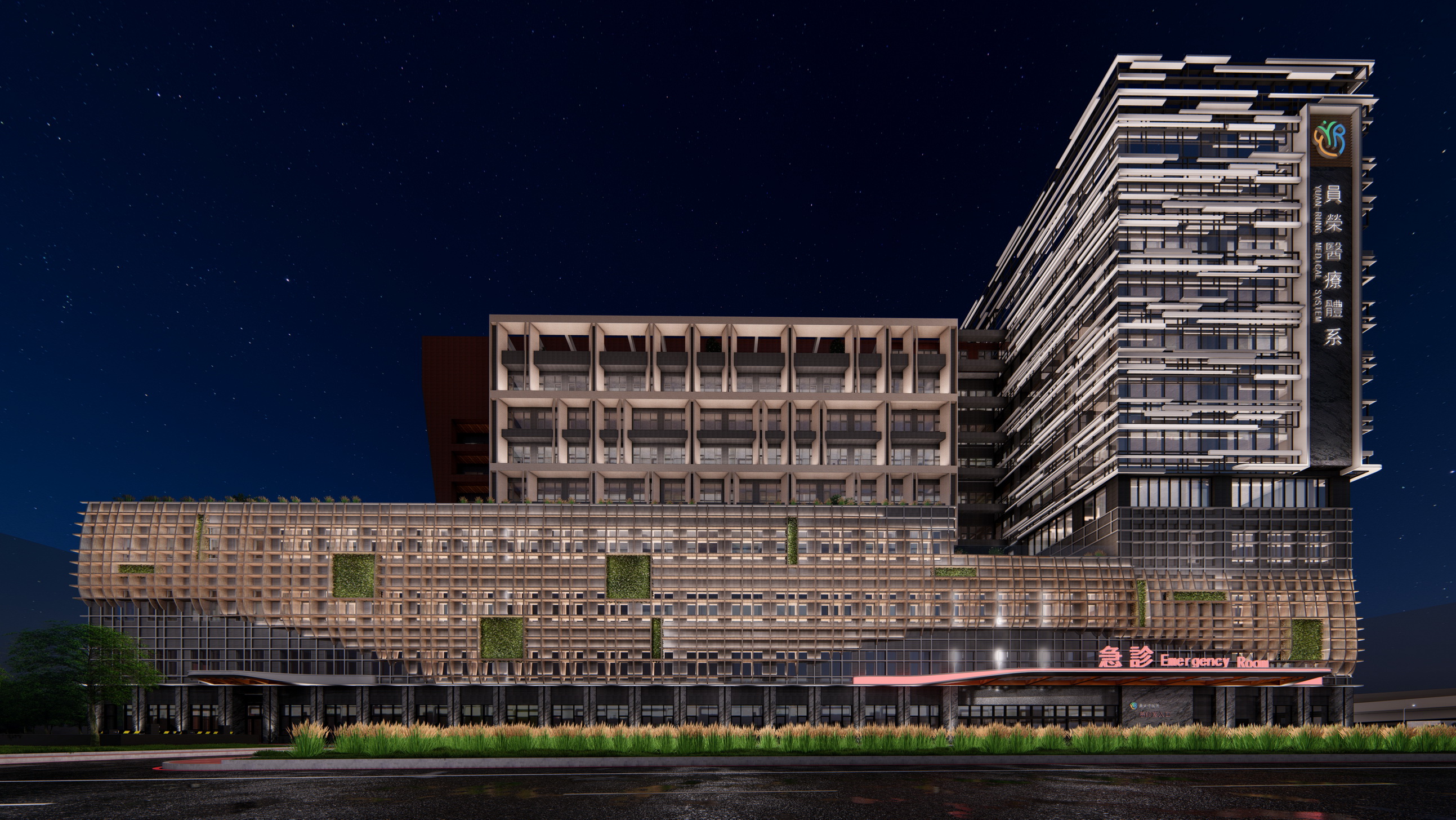 ▲員榮醫療體系員榮總醫院新建工程舉行動工儀式，將打造一個有溫度、有人情味，且兼具智慧醫療與綠建築的森林花園醫院。（記者張溎壕攝）