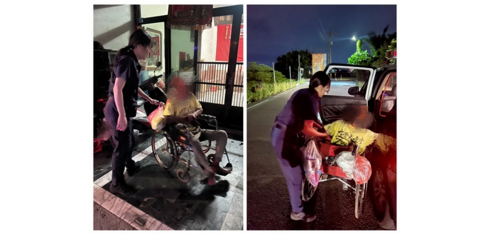 老翁推輪椅路上迷失方向 雲林縣斗南警分局與民合作助返家