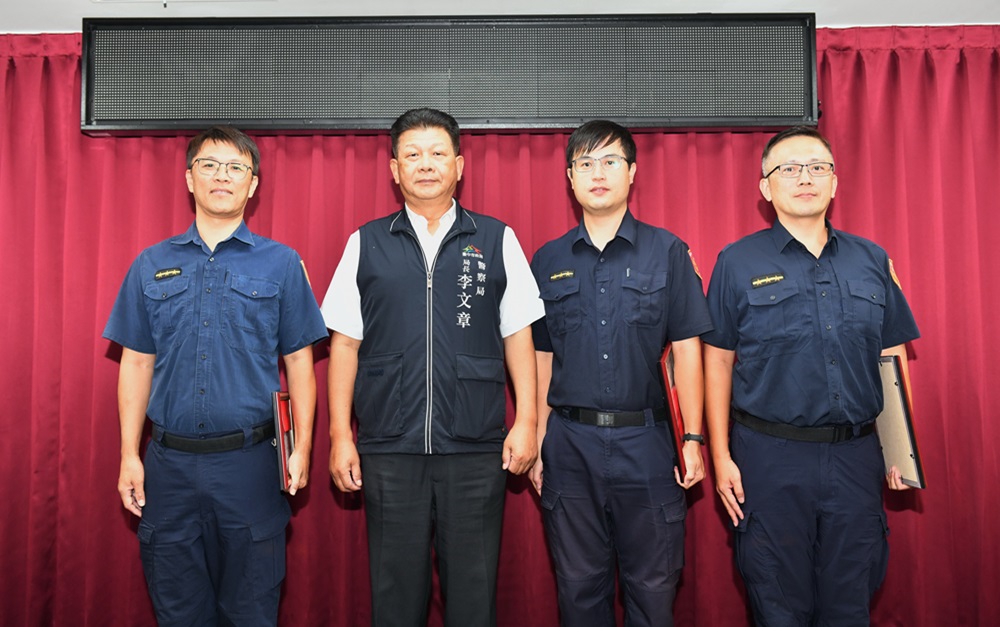 ▲圖說:中市警四分局高慈青、太平分局鄭永欣及六分局羅郁智獲頒「112年全國失蹤人口協尋績優員警」 (圖/台中市政府提供)