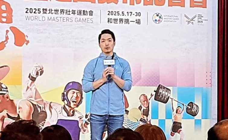 ▲2025雙北世界壯年運動會主題曲發布會，臺北市市長蔣萬安（楊小雯拍攝）
