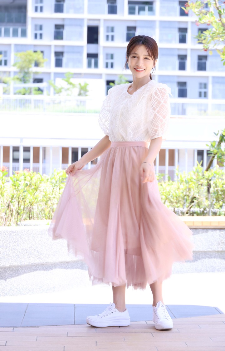 「零死角女神」林岱縈出席信義老人服務中心27週年的慶祝活動。 (圖/紅心字會提供)