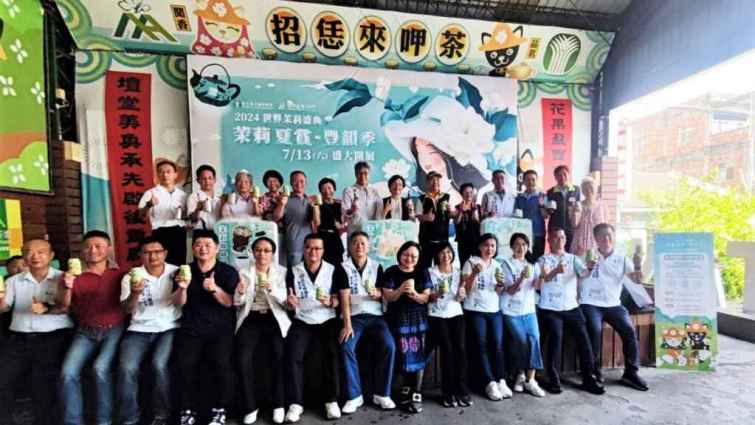 ▲花壇鄉公所及花壇鄉農會聯合舉辦的2024花壇花筍節－「龍來ㄔㄨ好筍」暨「2024世界茉莉盛典系列活動」，今天在茉莉花壇夢想館熱鬧舉行。（彰化縣政府提供）
