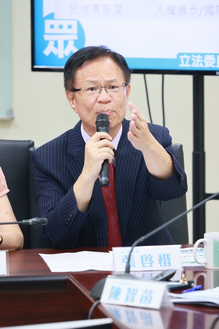 張啓楷痛批，民進黨一路欺負從新住民到村里長的所有台灣人，「是在搞文革嗎？」。(圖／民眾黨立院黨團)