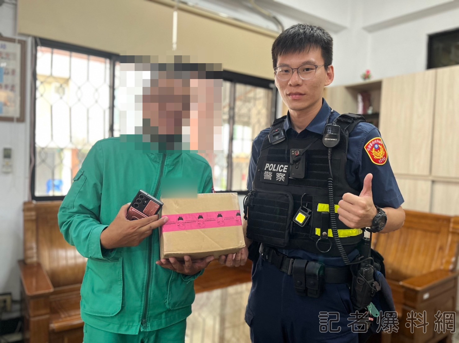 ▲日本包裹遺失,快遞員及求警(圖/記者王俊勝 翻攝)