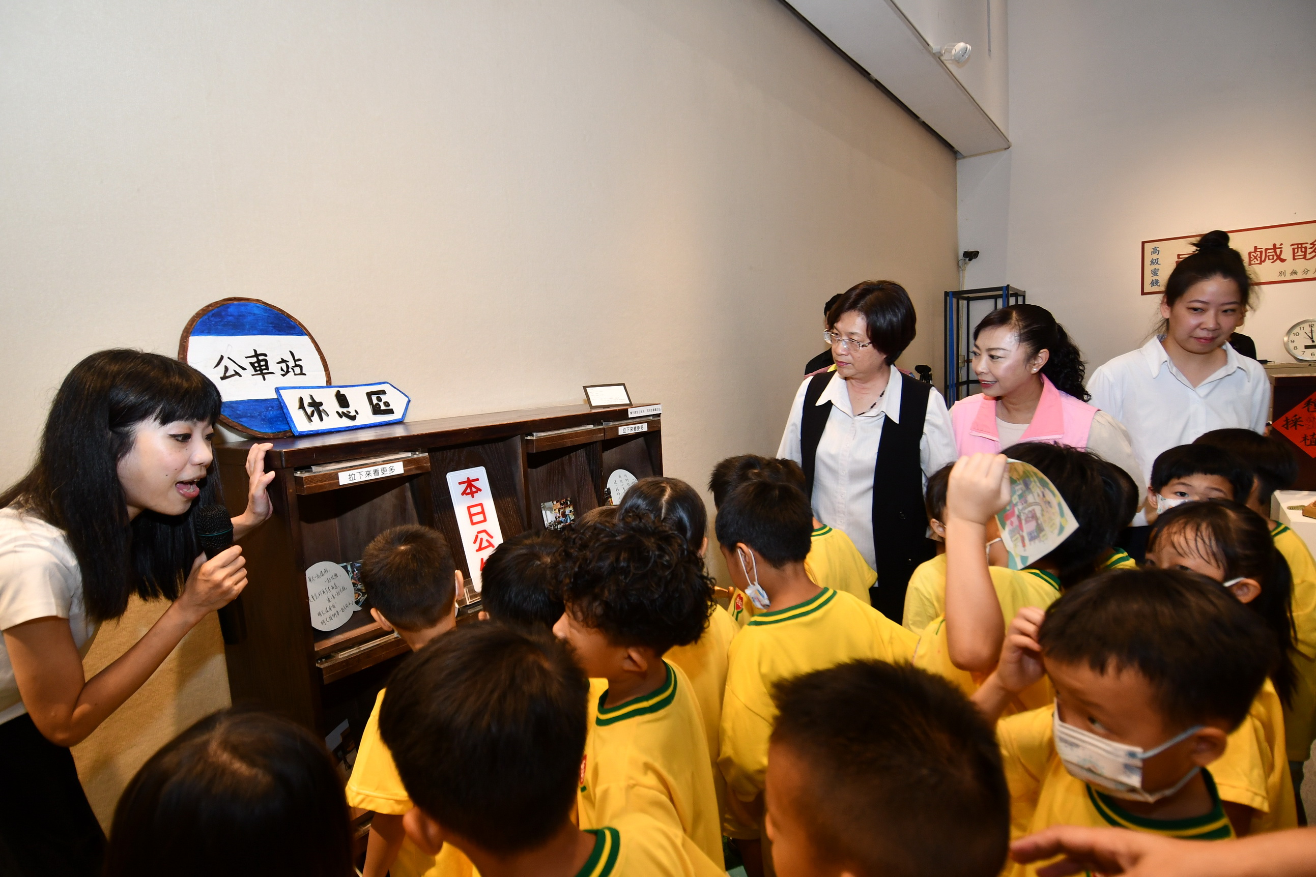 ▲2024彰化兒童藝術節首波推出聲音特展，把展區化身為縮小版的員林「聲景地圖」，讓小朋友可以聽得到、摸得到、玩得到。（記者張溎壕攝）