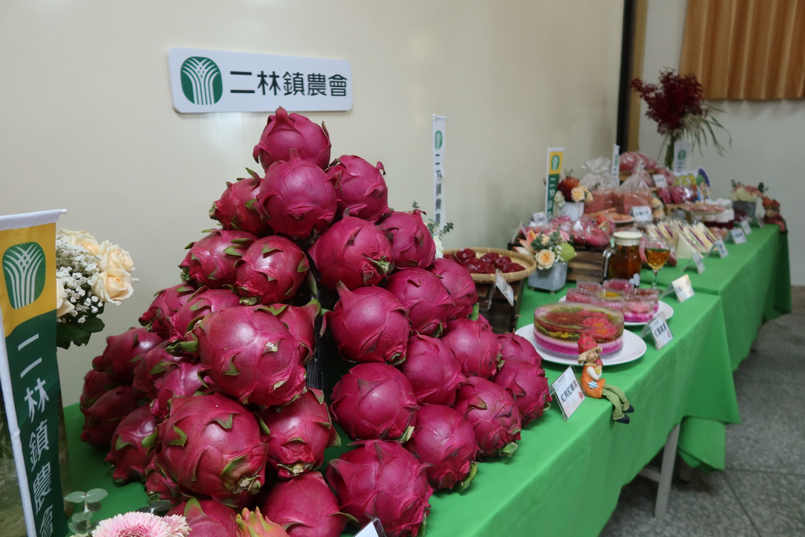 ▲113年度彰化縣優質紅龍果評鑑競賽在二林鎮農會舉辦，有來自全縣17個鄉鎮市，紅白肉紅龍果各60組農民參賽，評審團進行觀顏察色、評頭論足。（記者張溎壕攝）