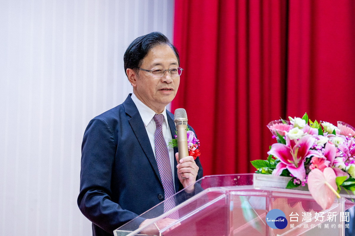 桃園市長張善政於交接典禮中致詞。<br /><br /> 