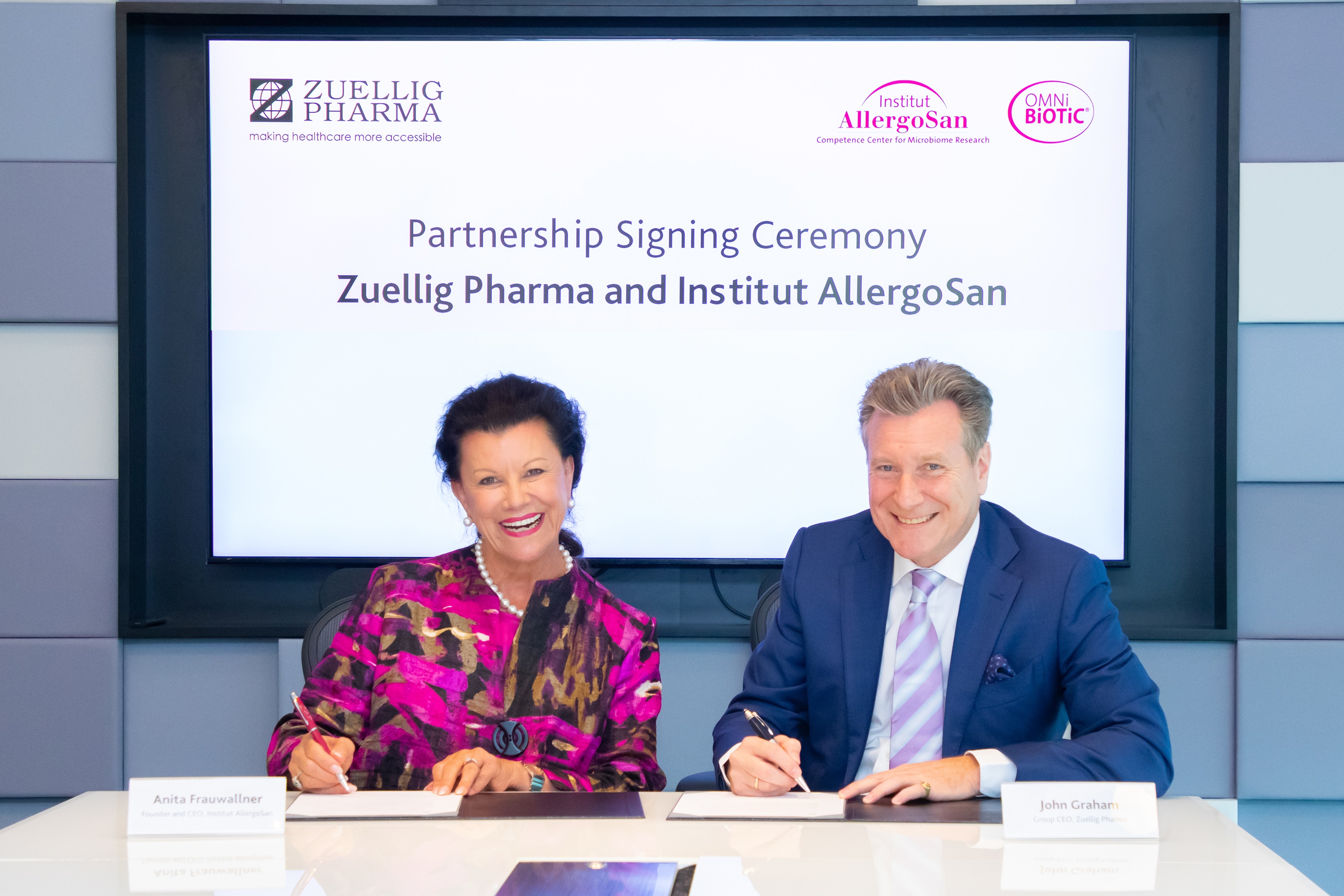 裕利醫藥集團與 Institut AllergoSan 簽署為期 10 年的區域合作夥伴關係，將領先的益生菌品牌 OMNi-BiOTiC® 引入亞洲主要市場